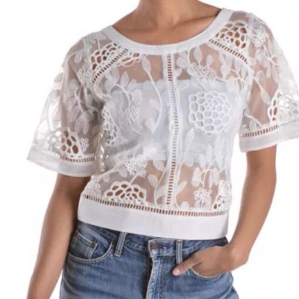 White Floral Top